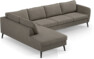 County - 3-sits soffa med divan vänster - Brun