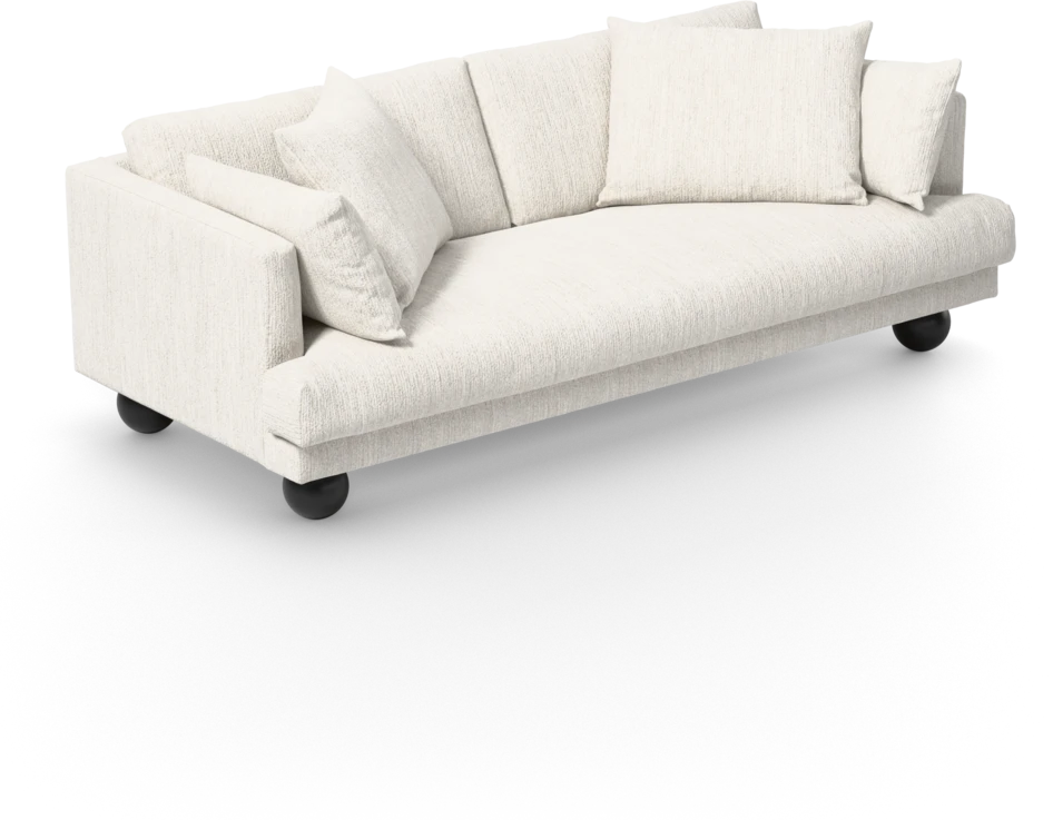 Harper - 3-sits soffa, hel dyna - Vit