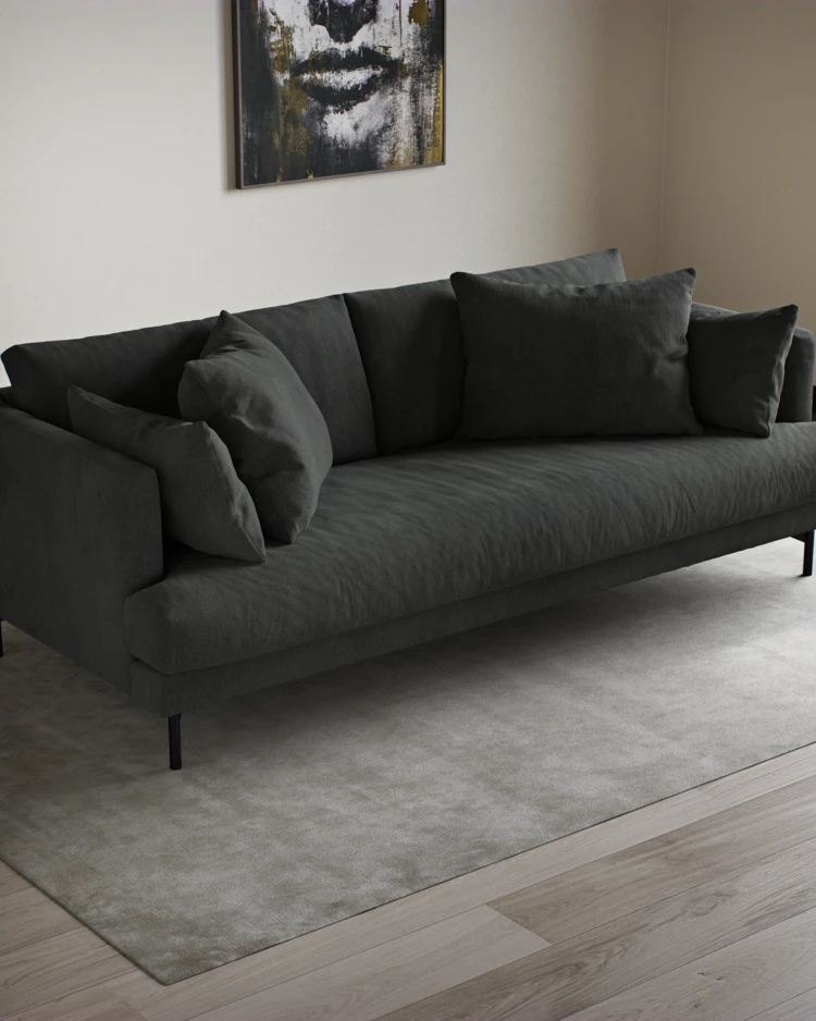 Harper - 3-sits soffa, hel dyna - inspiration