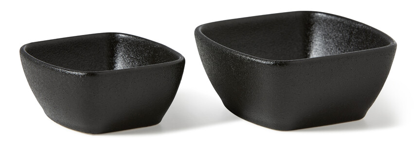 Cast Iron - Skål, 8x8,2x3,7 cm, 2-pack - Svart