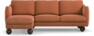 Madison Lux - 2-sits soffa med schäslong vänster - Orange