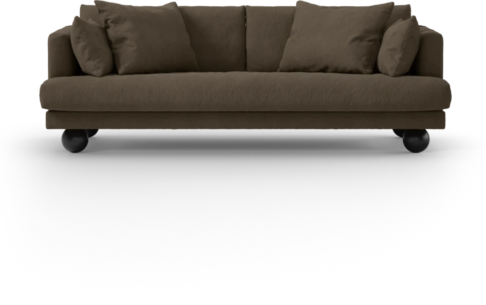 Harper - 3-sits soffa, hel dyna - Brun