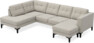 Rio - 3-sits soffa med divan vänster och schäslong höger - Beige