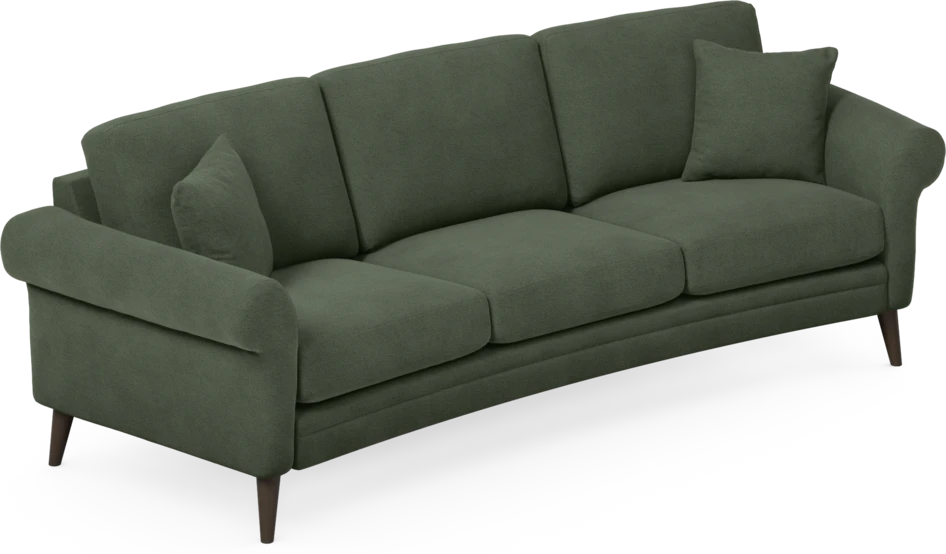 Eden - 3-sits soffa svängd - Grön