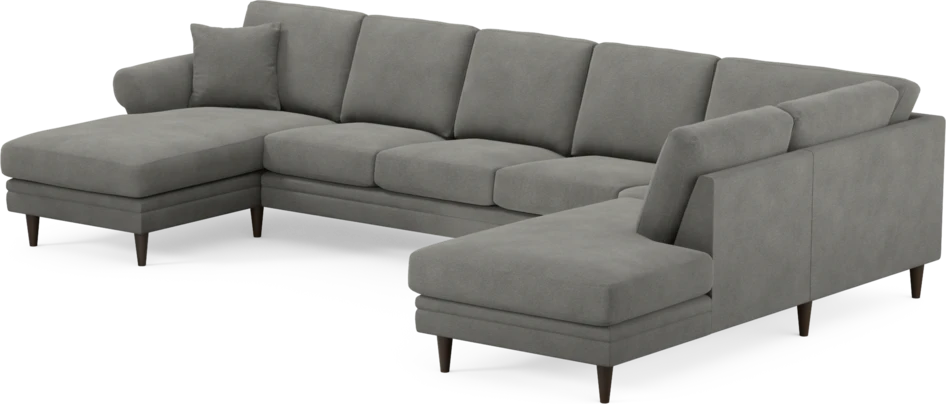 Eden - 3-sits soffa med schäslong vänster och divan höger - Grå