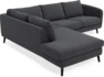 Madison - 2-sits soffa med divan vänster - Svart