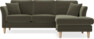 Eden - 2-sits soffa med schäslong - Brun