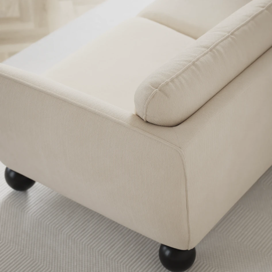 Madison Lux - 3-sits soffa med schäslong höger - Beige