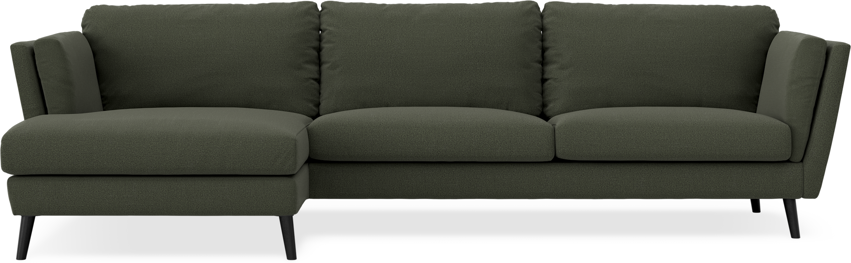 Madison - 3-sits soffa med schäslong vänster - Grön