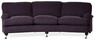 Oxford Delux - 3-sits soffa svängd, fast klädsel - Lila
