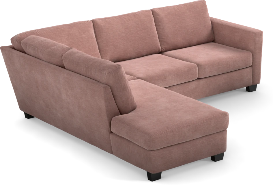 Friday - 2,5-sits soffa med divan vänster - Rosa
