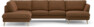 Madison Lux - 2-sits soffa med divan vänster och schäslong höger - Brun