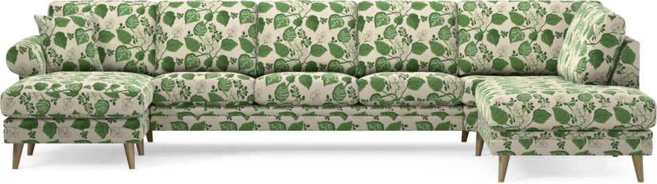 Eden - 3-sits soffa med schäslong vänster och divan höger - Flerfärgad