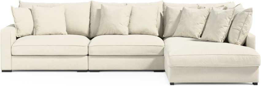 Rossi - 3-sits soffa med divan höger - Vit