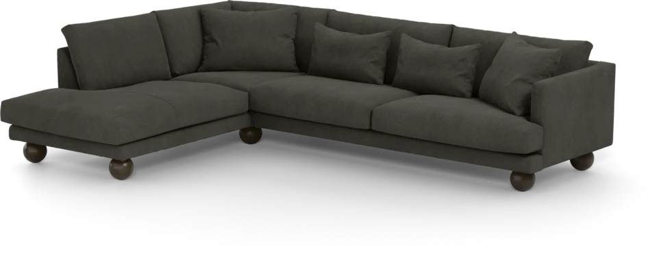 Harper - 3-sits soffa med divan vänster - Grå