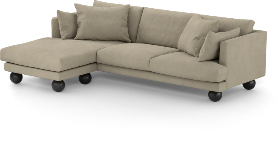Harper - 4-sits med schäslong vänster - Beige