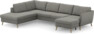 County - 3-sits soffa med divan vänster och schäslong höger - Grå
