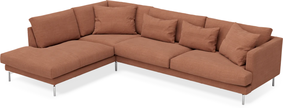 Harper - 3-sits soffa med divan vänster - Orange