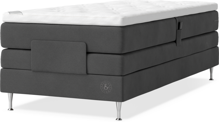 Cape Farewell - Ställbar säng med bäddmadrass och sängben - Grå