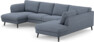 Madison Lux - 2-sits soffa med schäslong vänster och divan höger - Blå