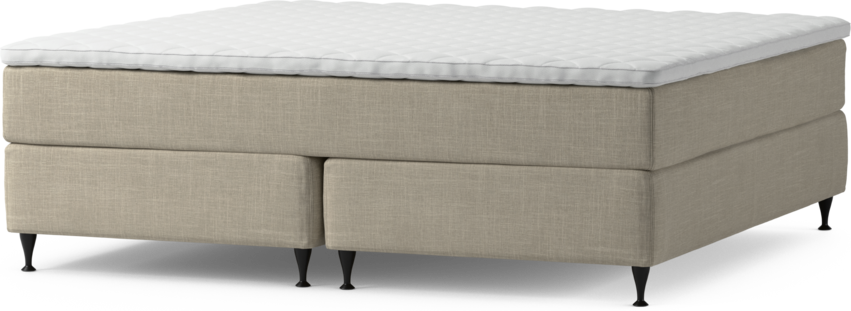 Delux Dream - Kontinentalsäng, dubbelsäng med bäddmadrass och sängben - Beige