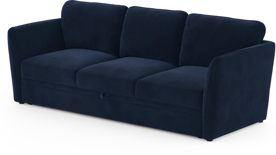 Öland - Bäddsoffa 3-sits, längsbäddad - Blå