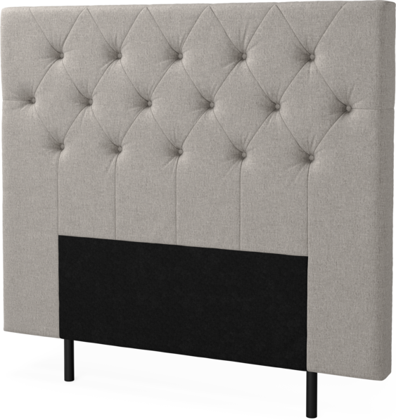 New York pikerad - Sänggavel, 90-210 cm - Grå