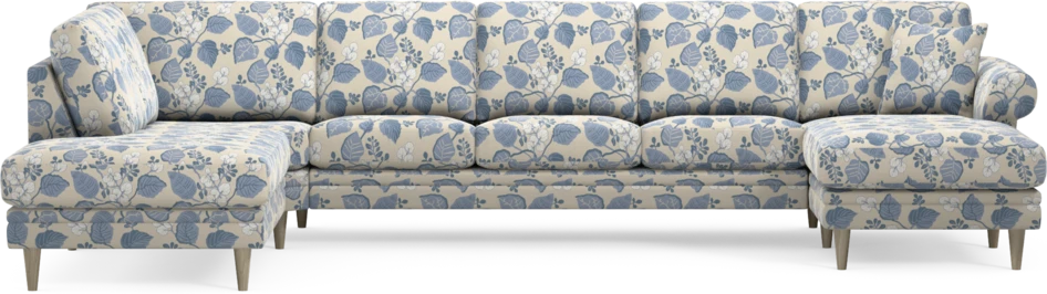 Eden - 3-sits soffa med divan vänster och schäslong höger - Flerfärgad