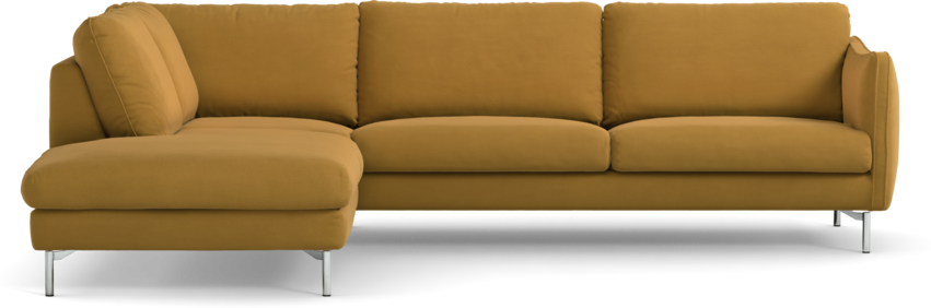 Madison - 3-sits soffa med divan vänster - Gul