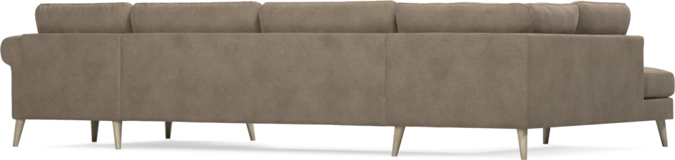 Bridge - 3-sits soffa med divan vänster och schäslong höger - Brun