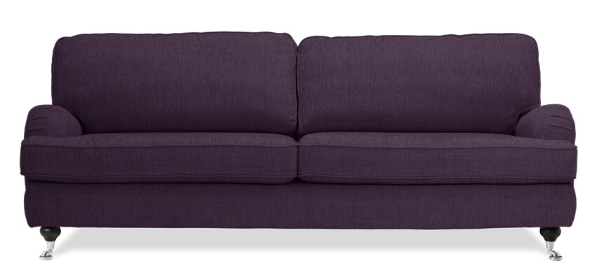 Oxford - 3-sits soffa, fast klädsel - Lila