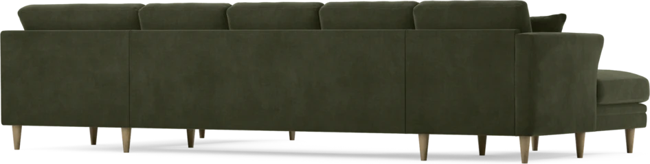 Eden - 3-sits soffa med schäslong vänster och divan höger - Grön