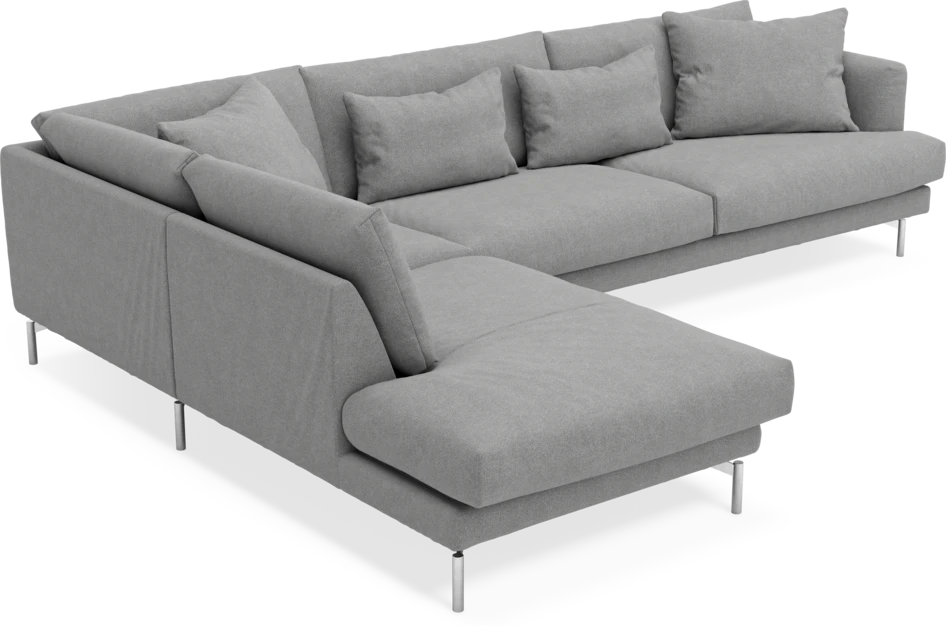 Harper - 3-sits soffa med divan vänster - Grå