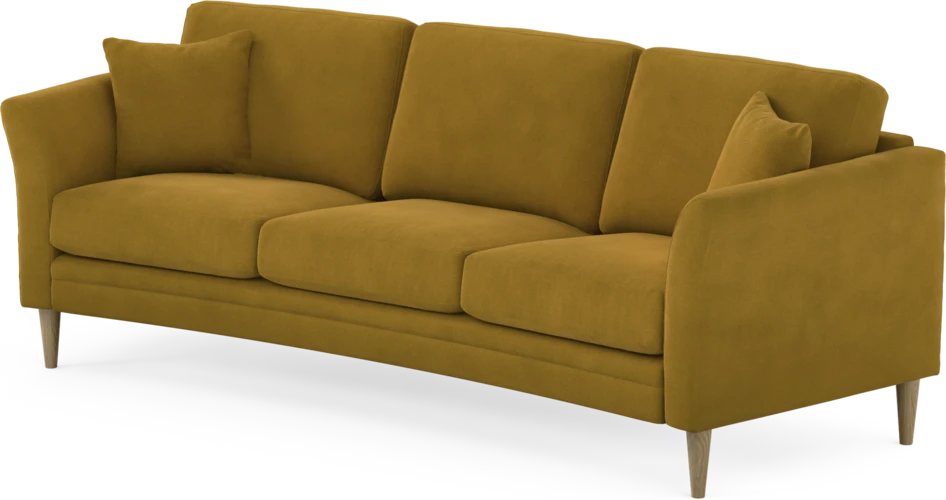 Eden - 3-sits soffa svängd - Gul