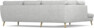 Madison Lux - 2-sits soffa med divan vänster - Grå