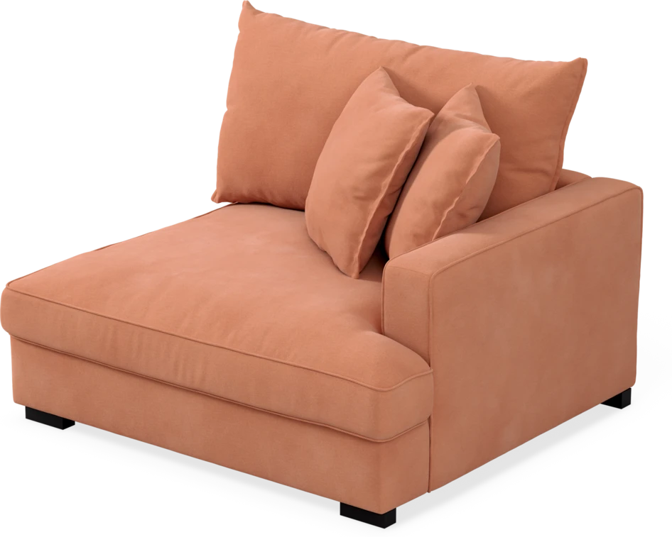 Rossi - 1,5-sits med armstöd höger - Orange