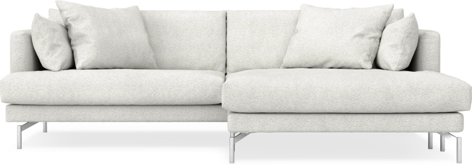 Harper - 4-sits med schäslong XL höger - Vit