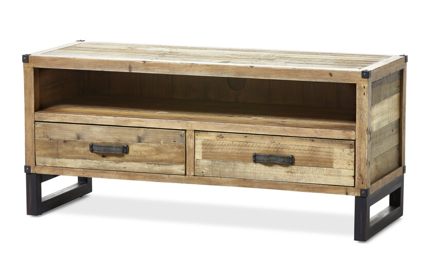 Woodenforge - Tv-bänk, B 120 cm - Brun