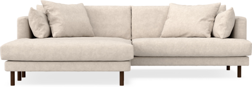 Harper - 4-sits med schäslong XL vänster - Vit