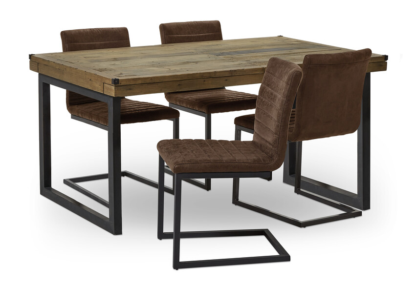 Woodenforge - Matgrupp med 4 stolar Chatham - Brun