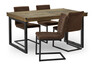 Woodenforge - Matgrupp med 4 stolar Chatham - Brun