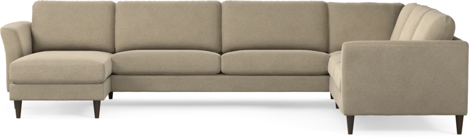 Bridge - Hörnsoffa, 3+2-sits med schäslong vänster - Beige