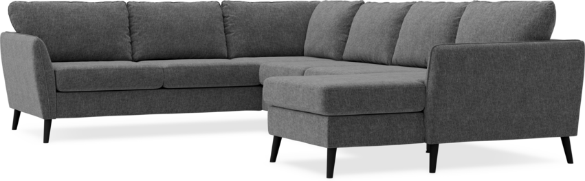 County - Hörnsoffa, 2+3-sits med schäslong höger - Grå