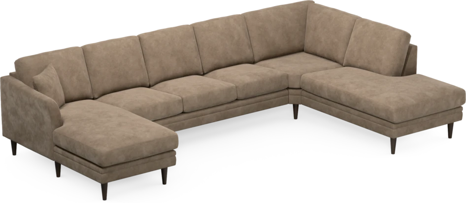 Eden - 3-sits soffa med schäslong vänster och divan höger - Beige