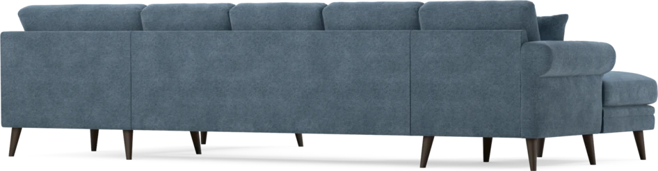 Eden - 3-sits soffa med schäslong vänster och divan höger - Blå
