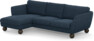 Madison Lux - 2-sits soffa med schäslong vänster - Blå