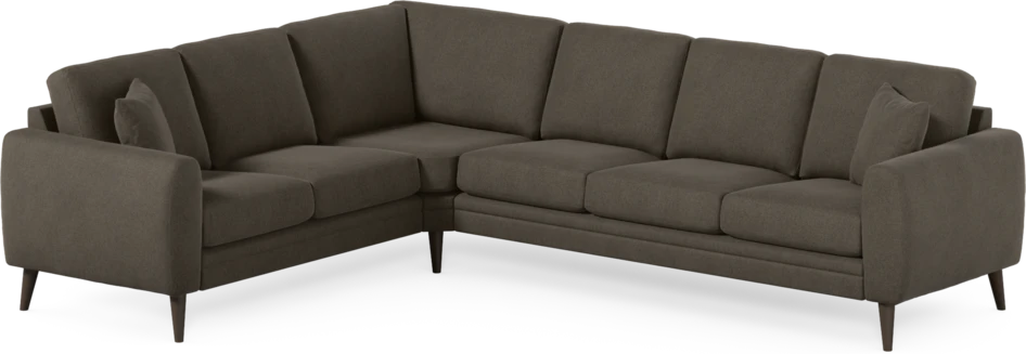 Eden - Hörnsoffa, 2+3-sits - Brun