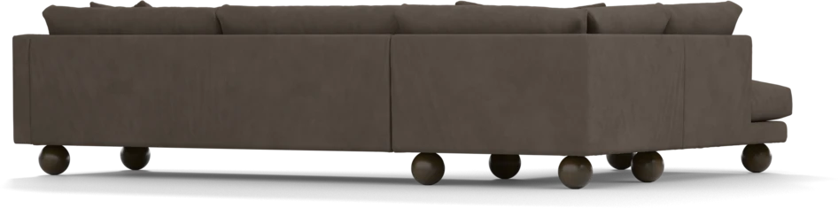 Harper - 3-sits soffa med divan vänster - Brun