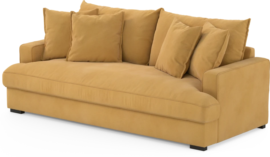 Mila - 3-sits soffa, hel dyna - Gul