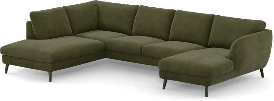 Madison - 2-sits soffa med divan vänster och schäslong höger - Grön
